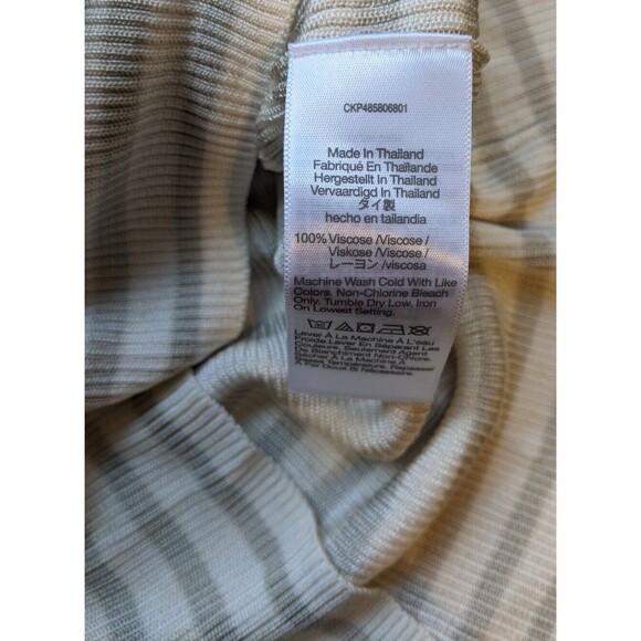 Madewell Sweater T-shirt Striped Short Sleeve Micro Ribbed Size XS - Picture 8 of 9